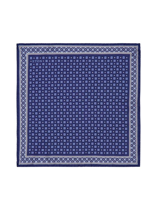 Eton - Medallion Floral Twill -silkkitaskuliina - 28 NAVY BLUE | Stockmann - photo 1