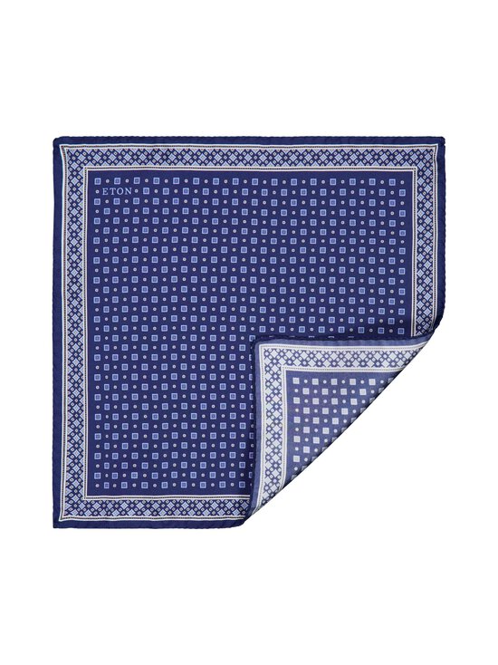 Eton - Medallion Floral Twill -silkkitaskuliina - 28 NAVY BLUE | Stockmann - photo 2
