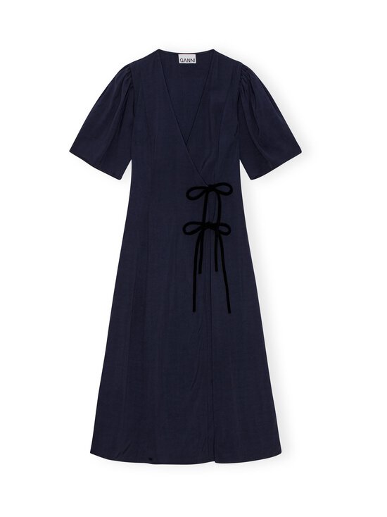 Ganni - Twill Wrap -midimekko - 683 SKY CAPTAIN - photo 1 Ganni - Twill Wrap -midimekko - 683 SKY CAPTAIN | Stockmann - photo 1