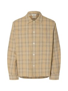 Selected - Pealissärk SlhGregory Check - PALE KHAKI CHECKS:SAND | Stockmann