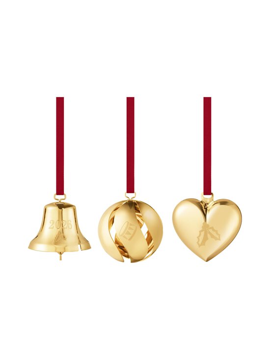 Georg Jensen - Christmas Collectibles 2026 - kullattu joulukoriste 3 kpl - GOLD | Stockmann - photo 1