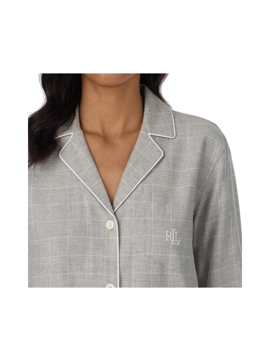 Lauren Ralph Lauren - Notch Collar Long -pyjama - 44 GREYH PT | Stockmann - photo 3