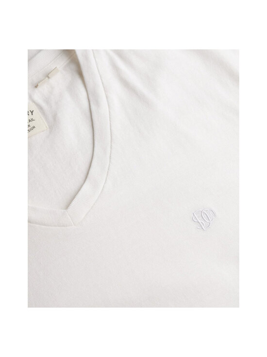 Superdry - Classic Cotton Linen Vee t-paita - K3Y LIME WHITE | Stockmann - photo 2