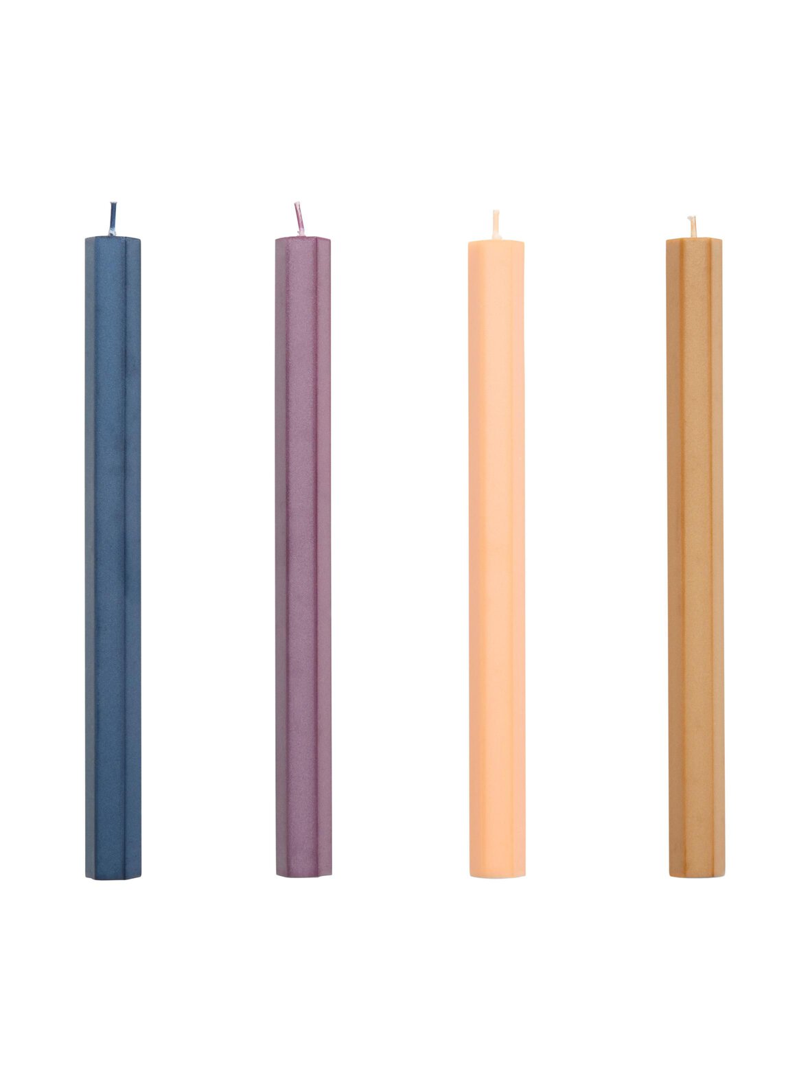 Hexagon Candle -steariinikynttilä, 4 kpl