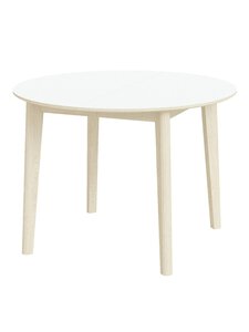 Skovby Möbelfabrik - #120- jatkettava ruokapöytä valkoinen laminaatti / valkoöljytty massiivitammi ⌀ 120 / 147 cm - BROWN | Stockmann