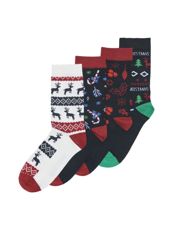 Only & Sons - OnsXmas Calendar zeķes, 4-pāri - BLACK AOP:CC/ MERRY X/ XMAS DEC/ REINDEER | Stockmann - photo 1