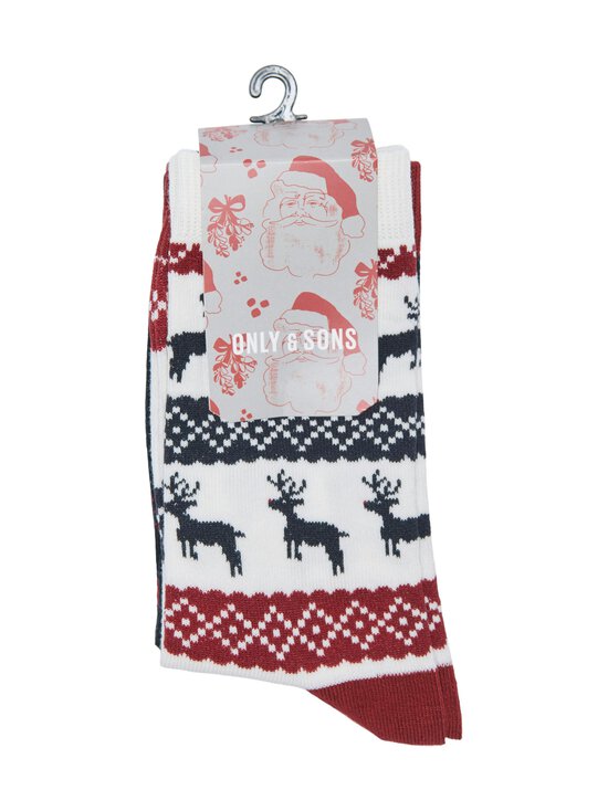 Only & Sons - OnsXmas Calendar zeķes, 4-pāri - BLACK AOP:CC/ MERRY X/ XMAS DEC/ REINDEER | Stockmann - photo 2