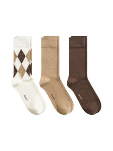 GANT - Argyle-sukat 3-pack - 130 CREAM | Stockmann