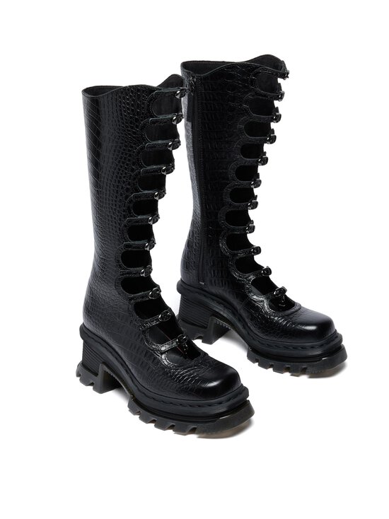 Dr. Martens - Kiki Dm x Mj Analine Croc Emboss -nahkasaappaat - BLACK | Stockmann - photo 2