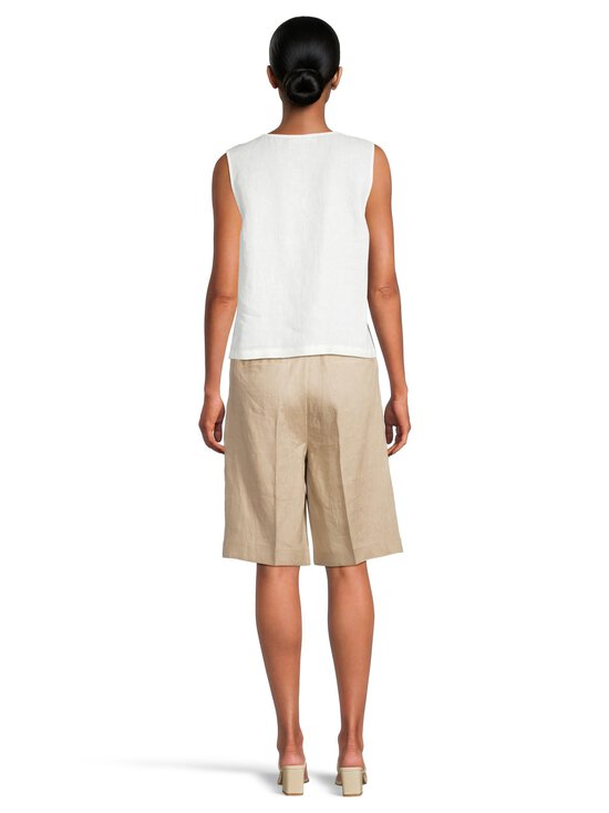 ESSENTIALS by Stockmann - Anne Bermuda -pellavashortsit - BEIGE | Stockmann - photo 4