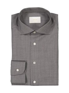 Eton - Long Sleeve Slim Fit -merinokauluspaita - 16 DARK GREY | Stockmann