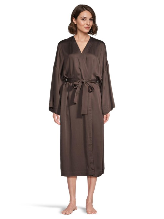 A+more - Sugar Modal Satin Kimono -aamutakki - BROWN | Stockmann - photo 2