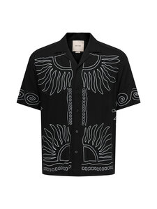 Only & Sons - Triiksärk OnsWright Regular - JET BLACK AOP:SILVER LINING | Stockmann