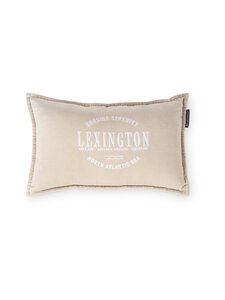 Lexington - Logo Organic Cotton Velvet -sisustustyyny 50 x 30 cm - BEIGE | Stockmann
