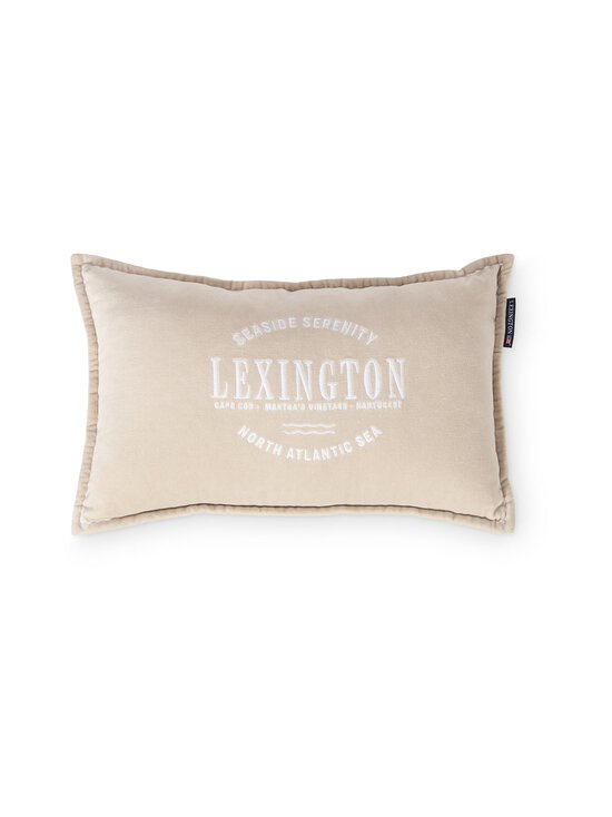 Lexington - Logo Organic Cotton Velvet -sisustustyyny 50 x 30 cm - BEIGE | Stockmann - photo 1