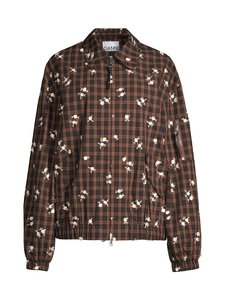 Ganni - Check Flower Bomber -takki - ZX8 CAPPUCCINO | Stockmann