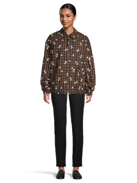Ganni - Check Flower Bomber -takki - ZX8 CAPPUCCINO | Stockmann - photo 2