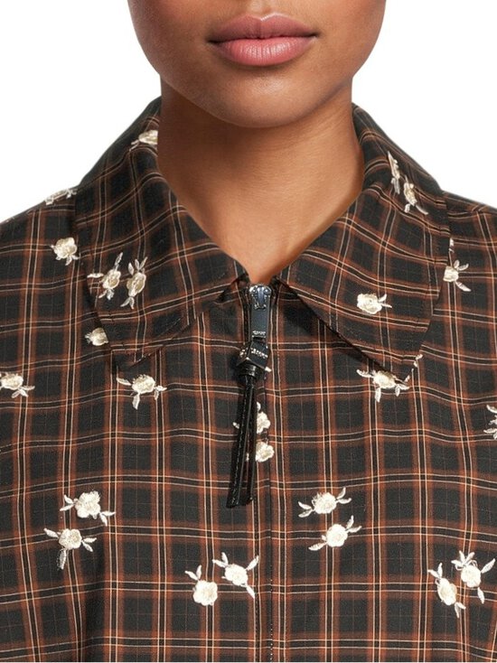 Ganni - Check Flower Bomber -takki - ZX8 CAPPUCCINO | Stockmann - photo 4