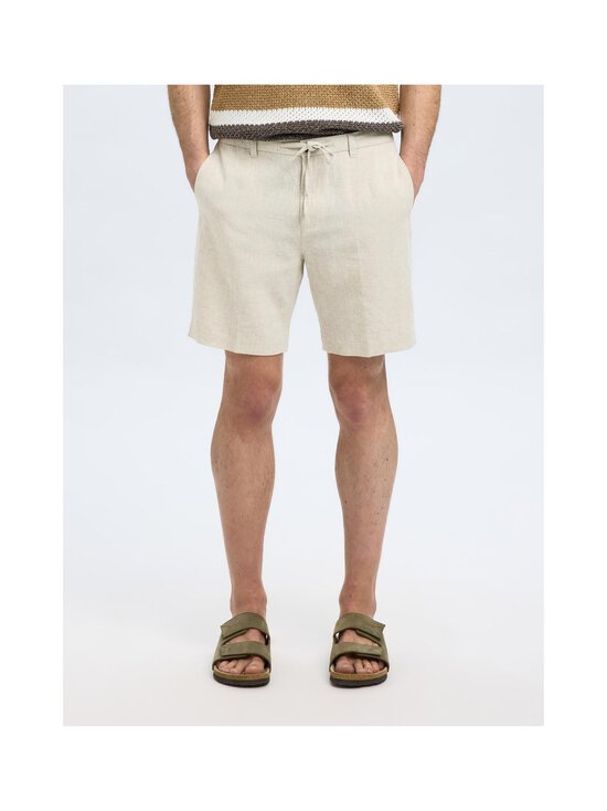 Selected - SlhRegular Leroy Linen -shortsit - PURE CASHMERE DETAIL:W. WHITE | Stockmann - photo 3