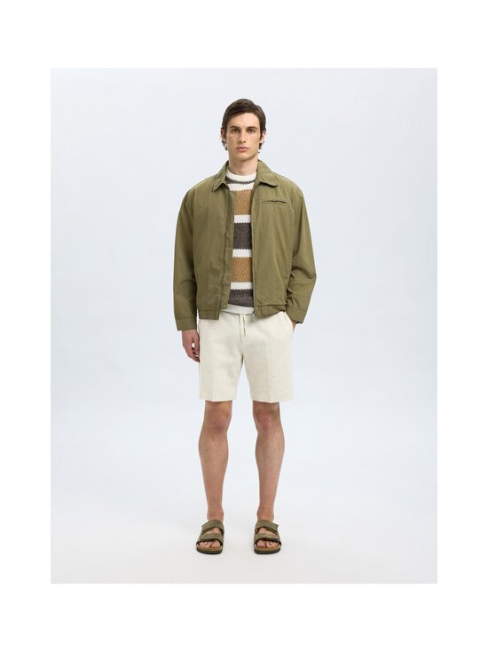 Selected - SlhRegular Leroy Linen -shortsit - PURE CASHMERE DETAIL:W. WHITE | Stockmann - photo 5