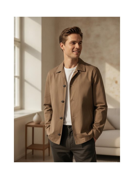 Sunspel - Cotton Linen -kauluspaita - BROWN | Stockmann - photo 7