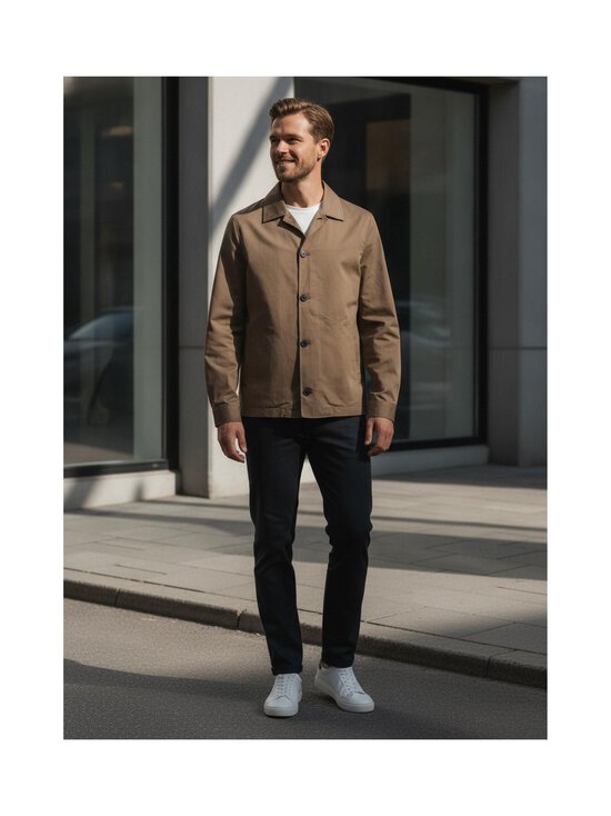 Sunspel - Cotton Linen -kauluspaita - BROWN | Stockmann - photo 8
