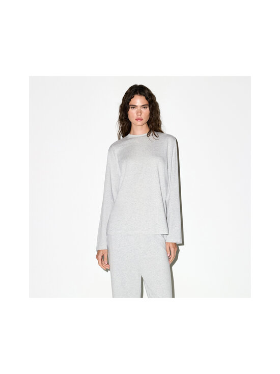 SKIMS - Boyfriend Long Sleeve -trikoopaita - LIGHT HEATHER GREY | Stockmann - photo 2