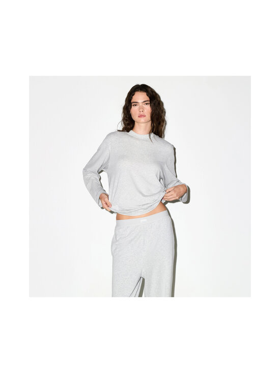 SKIMS - Boyfriend Long Sleeve -trikoopaita - LIGHT HEATHER GREY | Stockmann - photo 3
