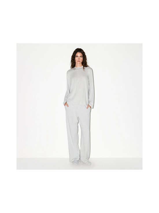 SKIMS - Boyfriend Long Sleeve -trikoopaita - LIGHT HEATHER GREY | Stockmann - photo 4