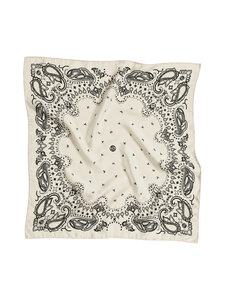 lescarf - Villane sall Wool Paisley - WHITE & BLACK | Stockmann