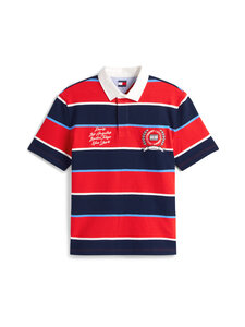 Tommy Jeans - Relax Stripe Rugby krekls - XL8 RAPID RED STRIPE | Stockmann
