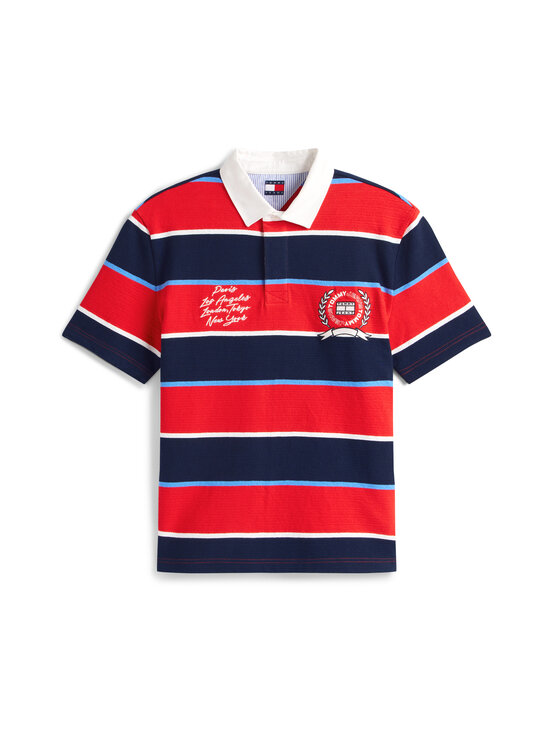 Tommy Jeans - Relax Stripe Rugby krekls - XL8 RAPID RED STRIPE | Stockmann - photo 1