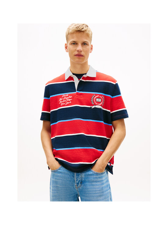 Tommy Jeans - Relax Stripe Rugby krekls - XL8 RAPID RED STRIPE | Stockmann - photo 4