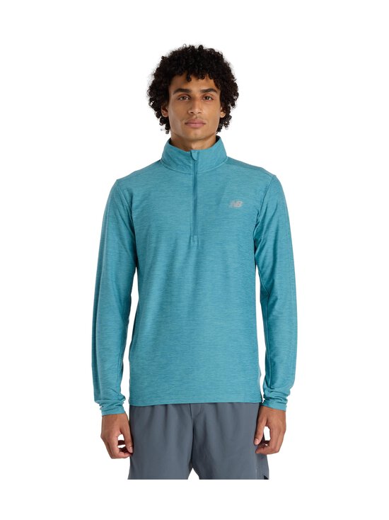 New Balance - Space Dye 1/4 Zip krekls - AB6 BIG TEAL HEATHER | Stockmann - photo 1