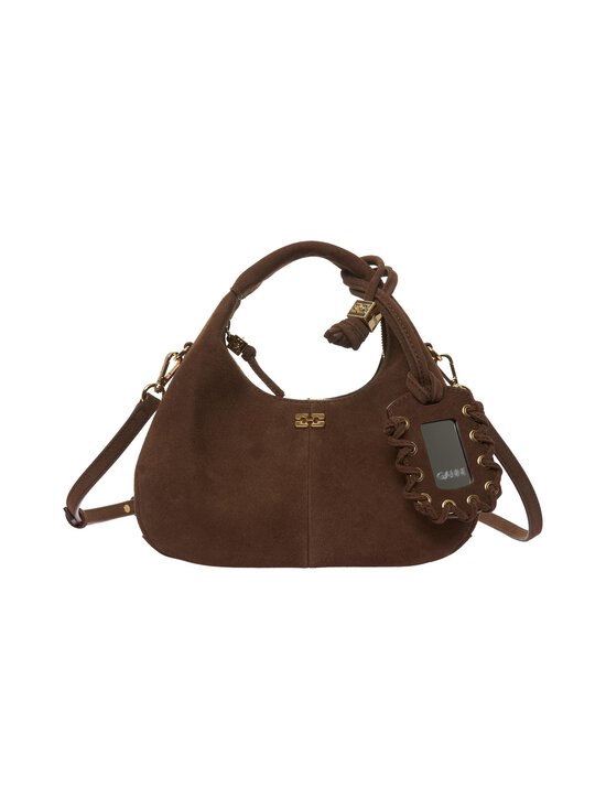 Ganni - Hobo Mini Pelinova -laukku - 979 CHICORY COFFEE | Stockmann - photo 1