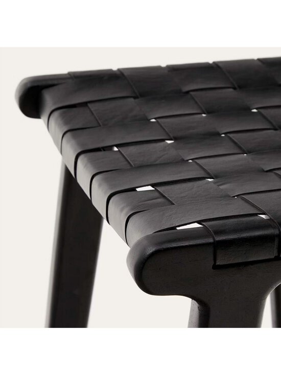Kave Home - Calixta-baarijakkara musta nahka K 67 cm - BLACK | Stockmann - photo 4