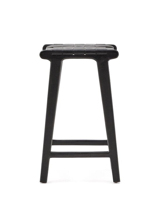 Kave Home - Calixta-baarijakkara musta nahka K 67 cm - BLACK | Stockmann - photo 2