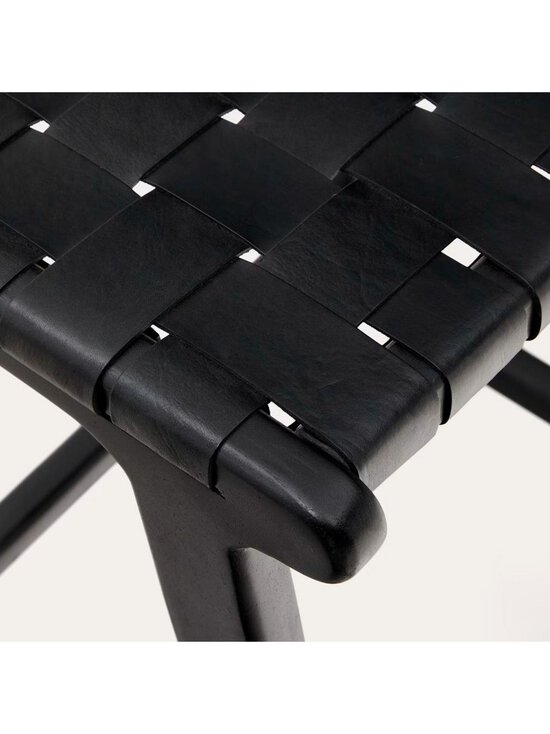 Kave Home - Calixta-baarijakkara musta nahka K 67 cm - BLACK | Stockmann - photo 6