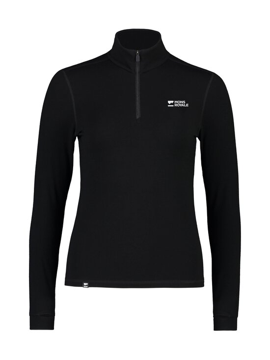 Mons Royale - W Cascade Merino 1/4 Zip -paita - 001 BLACK | Stockmann - photo 1
