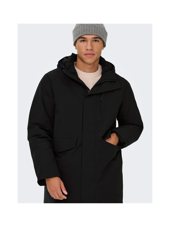 Only & Sons - OnsEnrico Waterproof Stretch -parkatakki - BLACK | Stockmann - photo 5