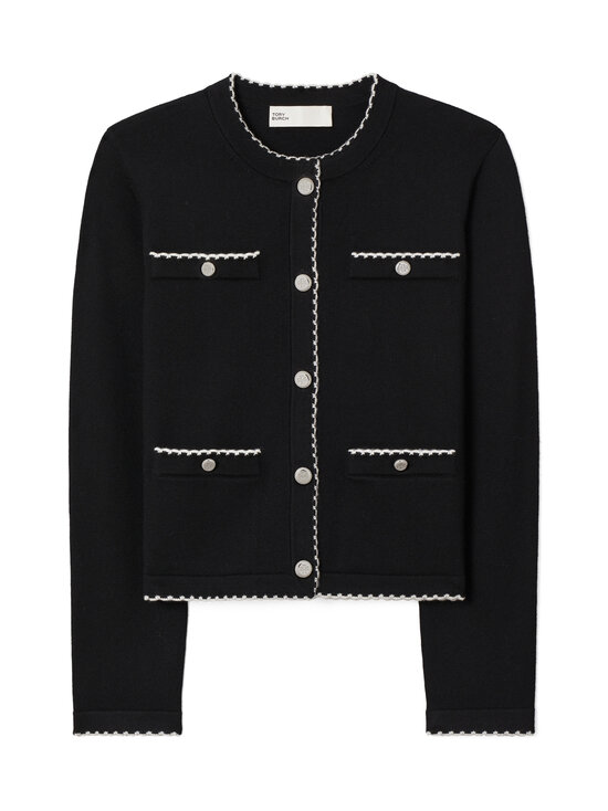 Tory Burch - Kendra Scalloped -villaneuletakki - 960 BLACK / NEW IVORY | Stockmann - photo 1