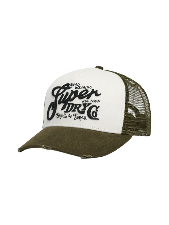 Superdry - Mesh Trucker -lippalakki - KFG KHAKI/ECRU | Stockmann - photo 1
