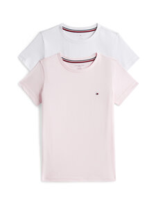 Tommy Hilfiger - Puuvillaiset t-paidat 2-pack - 0VS WHITE/ LIGHT PINK | Stockmann