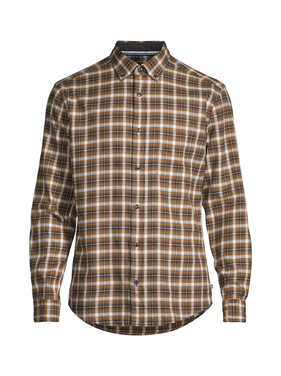 Olymp - Regulāras piegriezuma rūtaini flaneļa krekls ar apkakli - 27 NOUGAT | Stockmann - photo 1