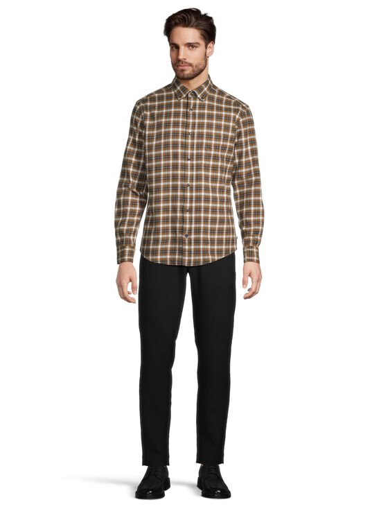 Olymp - Regulāras piegriezuma rūtaini flaneļa krekls ar apkakli - 27 NOUGAT | Stockmann - photo 2