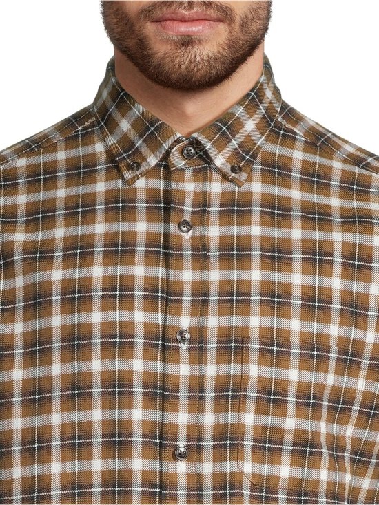 Olymp - Regulāras piegriezuma rūtaini flaneļa krekls ar apkakli - 27 NOUGAT | Stockmann - photo 4