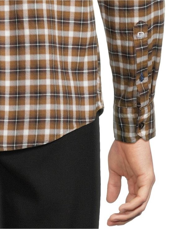 Olymp - Regulāras piegriezuma rūtaini flaneļa krekls ar apkakli - 27 NOUGAT | Stockmann - photo 5