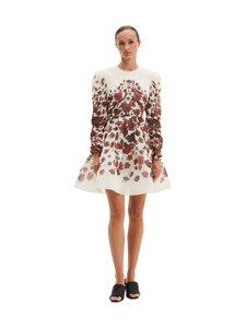 Malina - Leoni Mini lina-zīda kleita - WINE PEONY | Stockmann