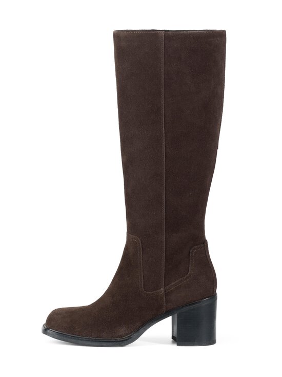 Meryl tall block heel -mokkanahkasaappaat