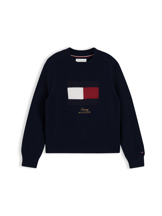 Tommy Hilfiger - Flag-neule - C1G DARK BLUE | Stockmann - photo 1